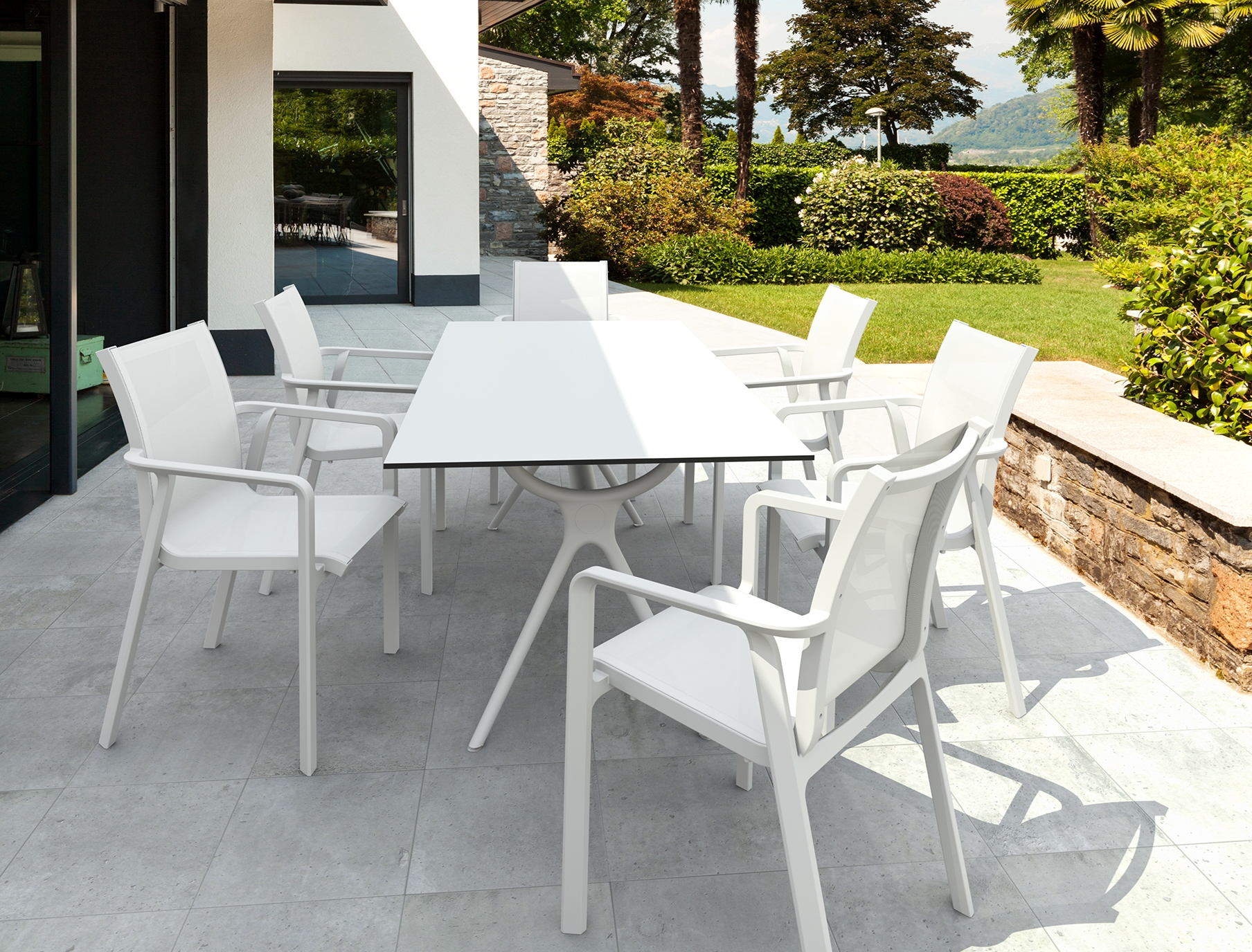 Σετ Τραπεζαρίας 7τμχ  White 180X90X74εκ. 1