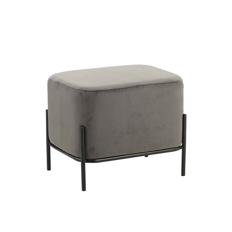 ΣΚΑΜΠΟ GREY VELVET ΥΦΑΣΜΑ 48X37Χ39εκ. 1