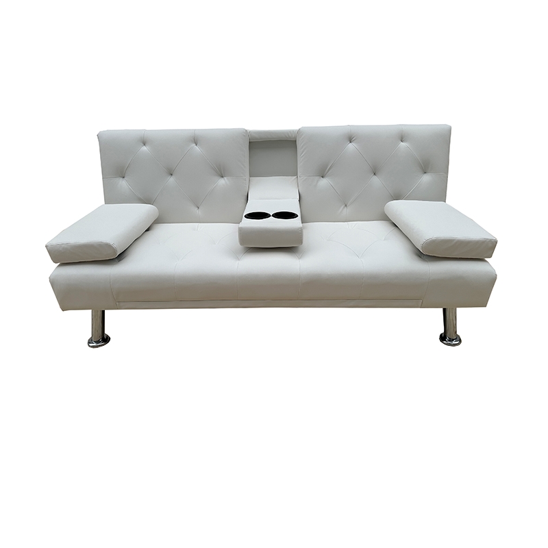 WHITE PU ΚΑΝΑΠΕΣ-ΚΡΕΒΑΤΙ 168X88εκ. 1