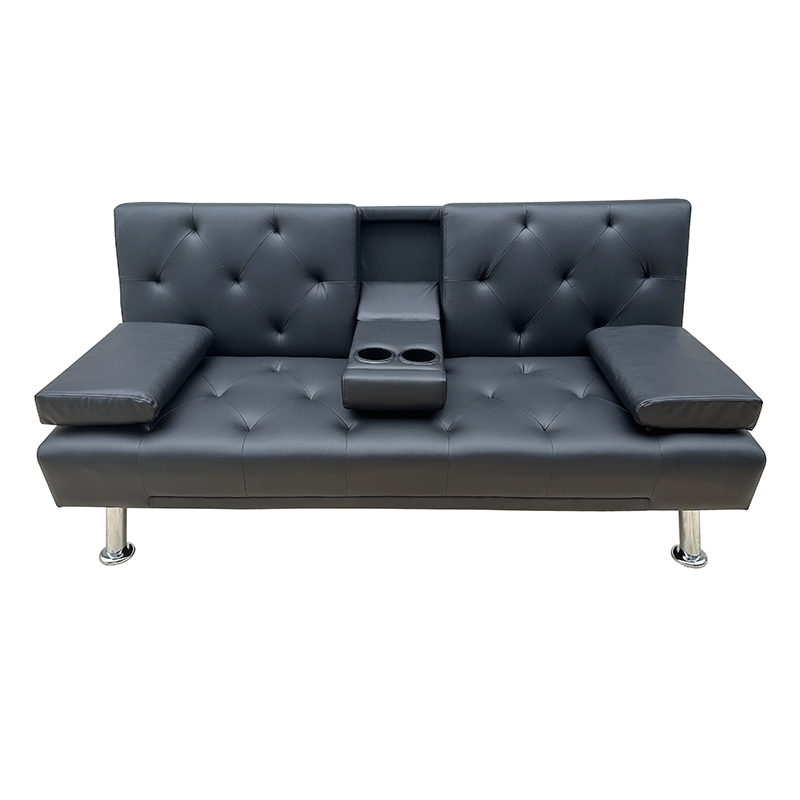 BLACK PU ΚΑΝΑΠΕΣ-ΚΡΕΒΑΤΙ 168X88εκ. 1