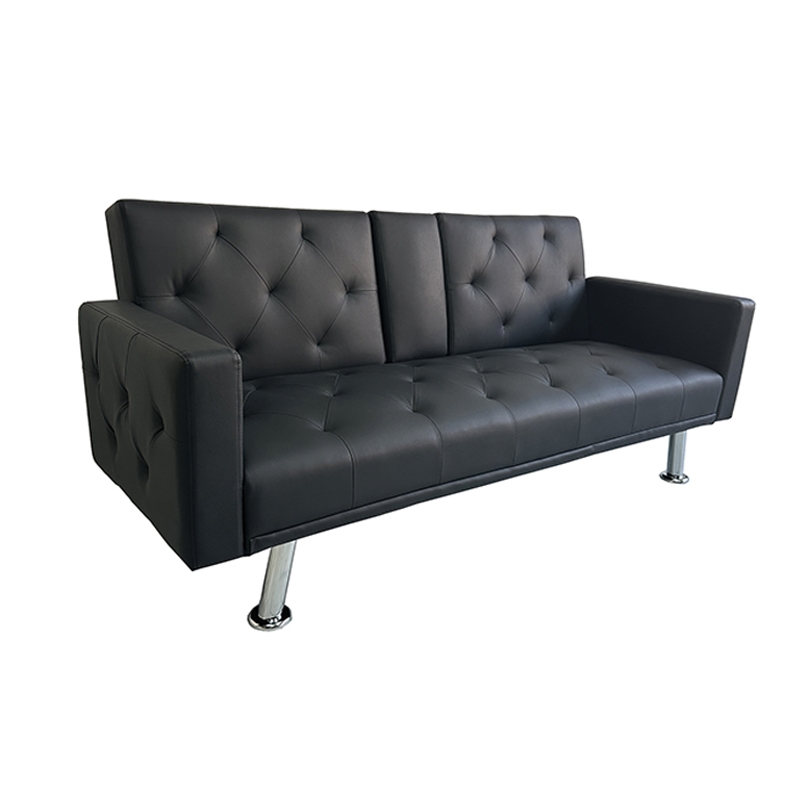 BLACK PU ΚΑΝΑΠΕΣ-ΚΡΕΒΑΤΙ 188X88εκ. 1