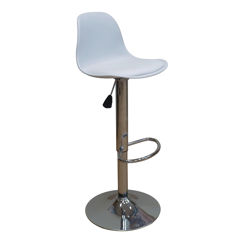 Σκαμπό Μπάρ 2τμχ Bar92 White Pu/Pp 37x33x102εκ. 1