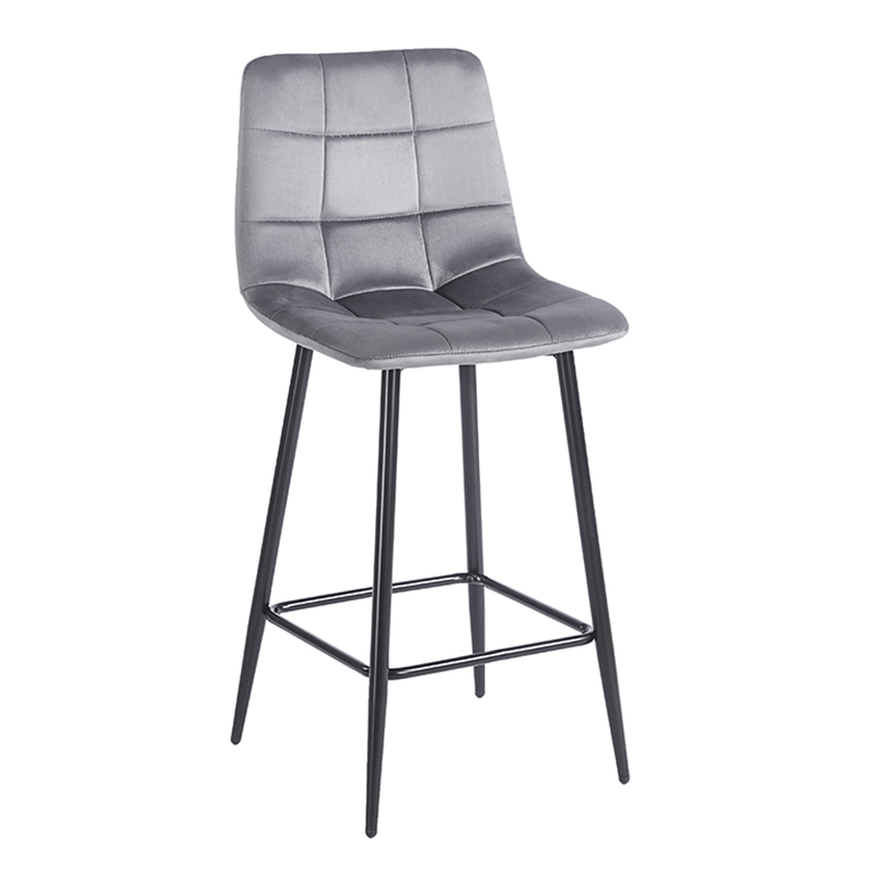 NORA GREY VELVET ΥΦΑΣΜΑ 65εκ. ΣΚΑΜΠΟ ΜΕΤΑΛΛΙΚΟ 45X41X65-99εκ. 1