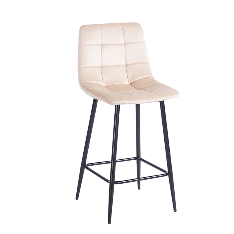 NORA BEIGE VELVET ΥΦΑΣΜΑ 65εκ. ΣΚΑΜΠΟ ΜΕΤΑΛΛΙΚΟ 45X41X65-99εκ. 1