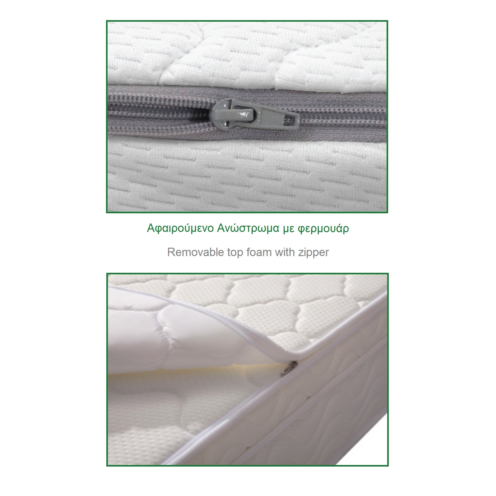 ΣΤΡΩΜΑ Ανώστρωμα Αφαιρούμενο Memory Foam / Pocket Spring 4