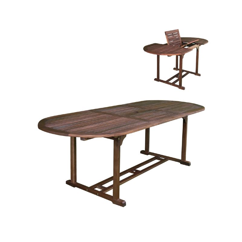 Τραπέζι Επεκτεινόμενο Oval - Ξύλο Acacia 1