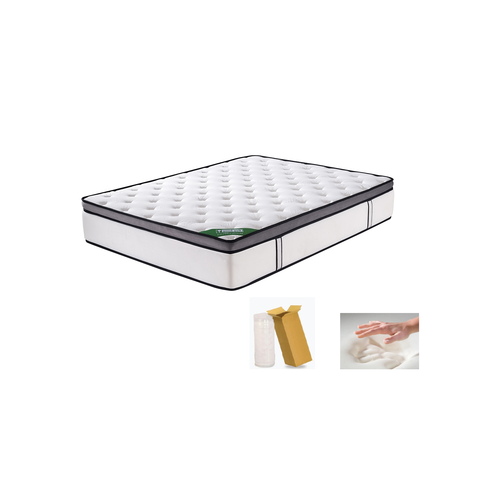 ΣΤΡΩΜΑ Mini Pocket Spring Memory Foam & Latex / Μονής Όψης (Roll Pack) 2