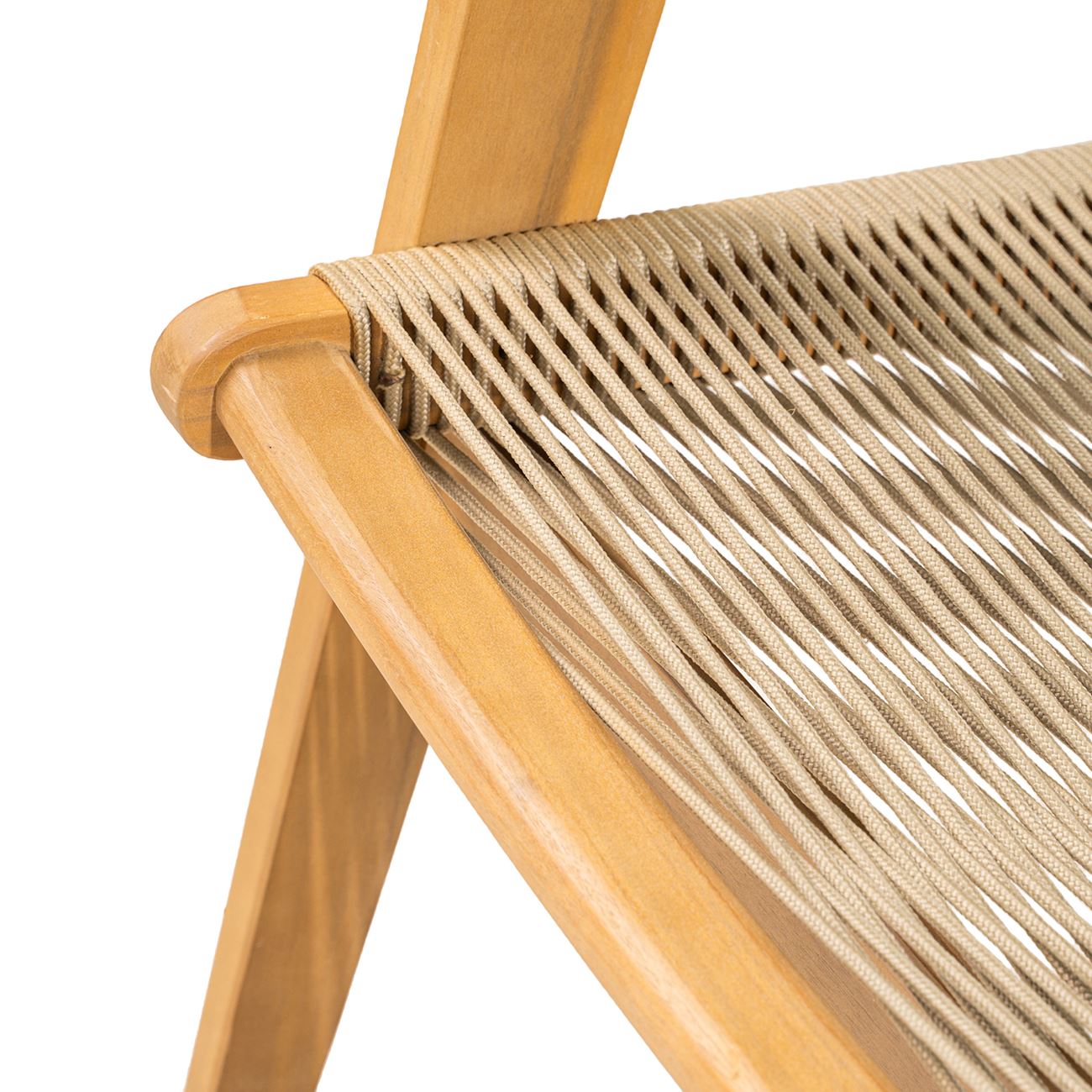 Living Καναπές 2θέσιος Καθιστικού Βεράντας-Κήπου, Ακακία Φυσικό-Rope Wicker Μπεζ 5