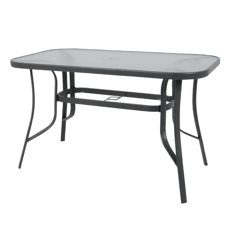 Τραπέζι Μεταλ.Ανθρακί/Pear Clear γυαλί 1