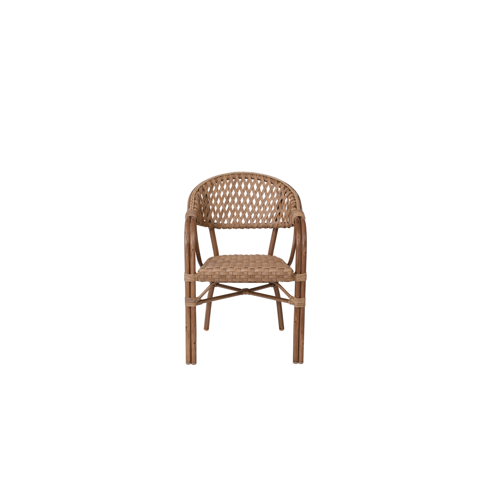 Rattan Πολυθρόνα dining Αλουμίνιο & Wicker Φυσικό 3