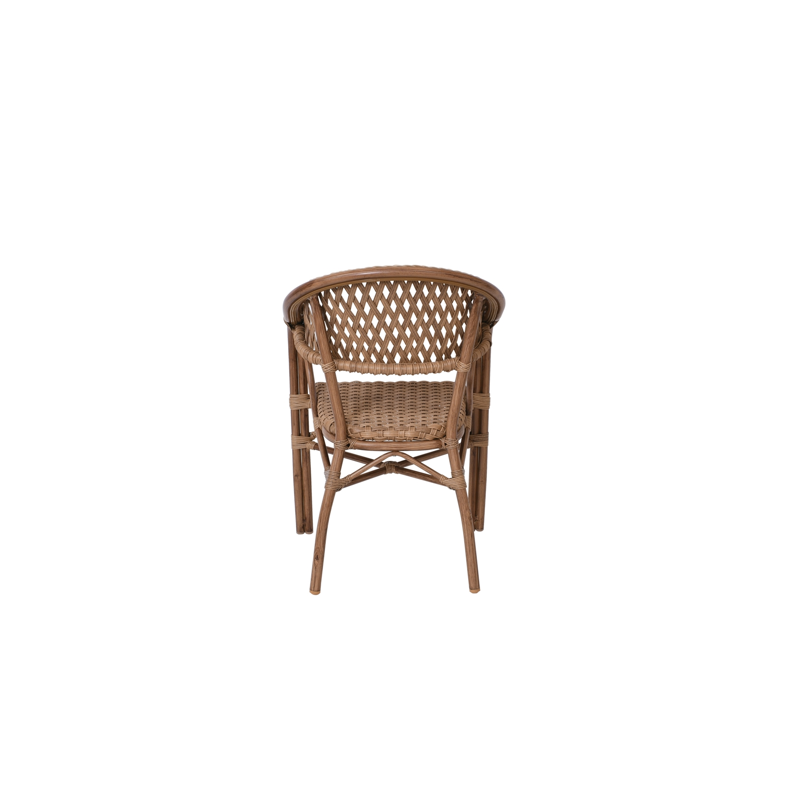 Rattan Πολυθρόνα dining Αλουμίνιο & Wicker Φυσικό 5