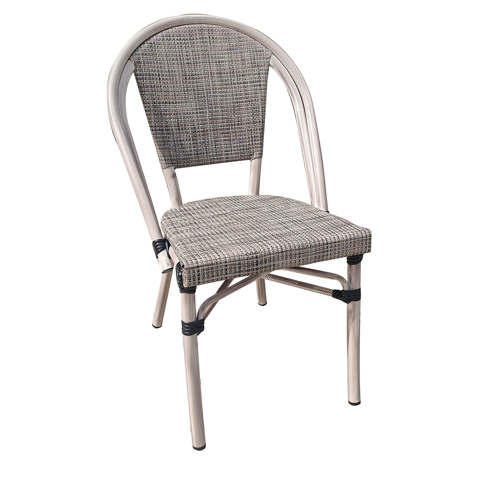 Καρέκλα Dining Αλουμινίου Απόχρωση Antique Grey -Textilene Μπεζ 2