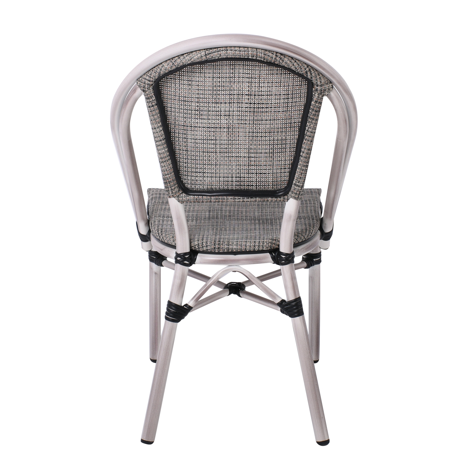 Καρέκλα Dining Αλουμινίου Απόχρωση Antique Grey -Textilene Μπεζ 4