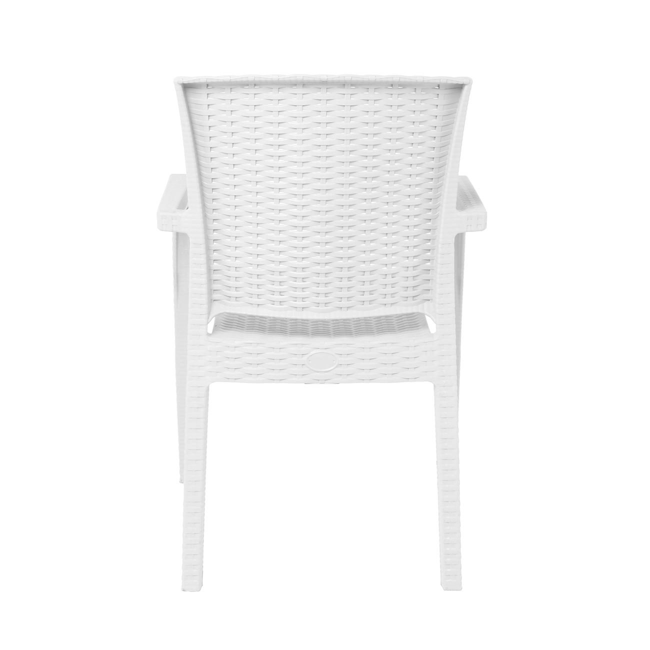 Pro Πολυθρόνα Στοιβαζόμενη, PP (Rattan Look) Απόχρωση Άσπρο 4