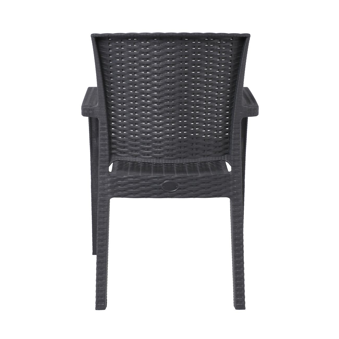 Pro Πολυθρόνα Στοιβαζόμενη, PP (Rattan Look) Απόχρωση Ανθρακί 4