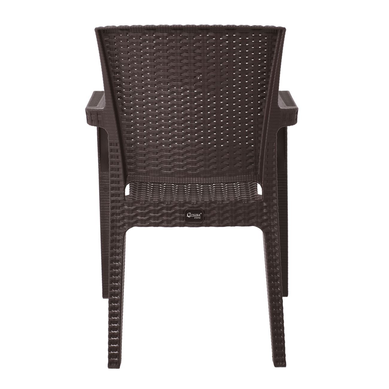 Πολυθρόνα Κήπου Στοιβαζόμενη, PP (Rattan Look) Απόχρωση Καφέ Σκούρο 5
