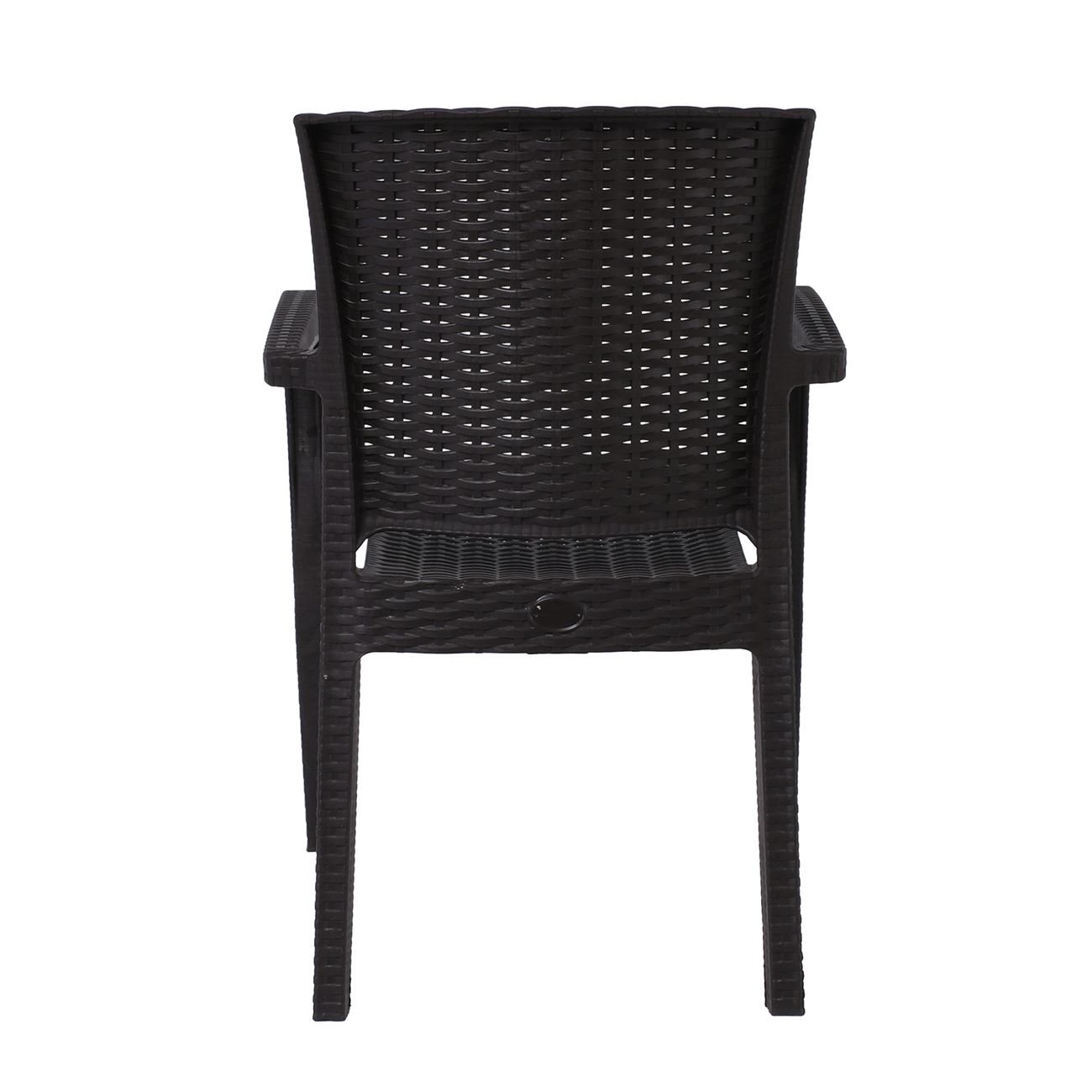 -Pro Πολυθρόνα Στοιβαζόμενη, PP (Rattan Look) Απόχρωση Καφέ Σκούρο 4