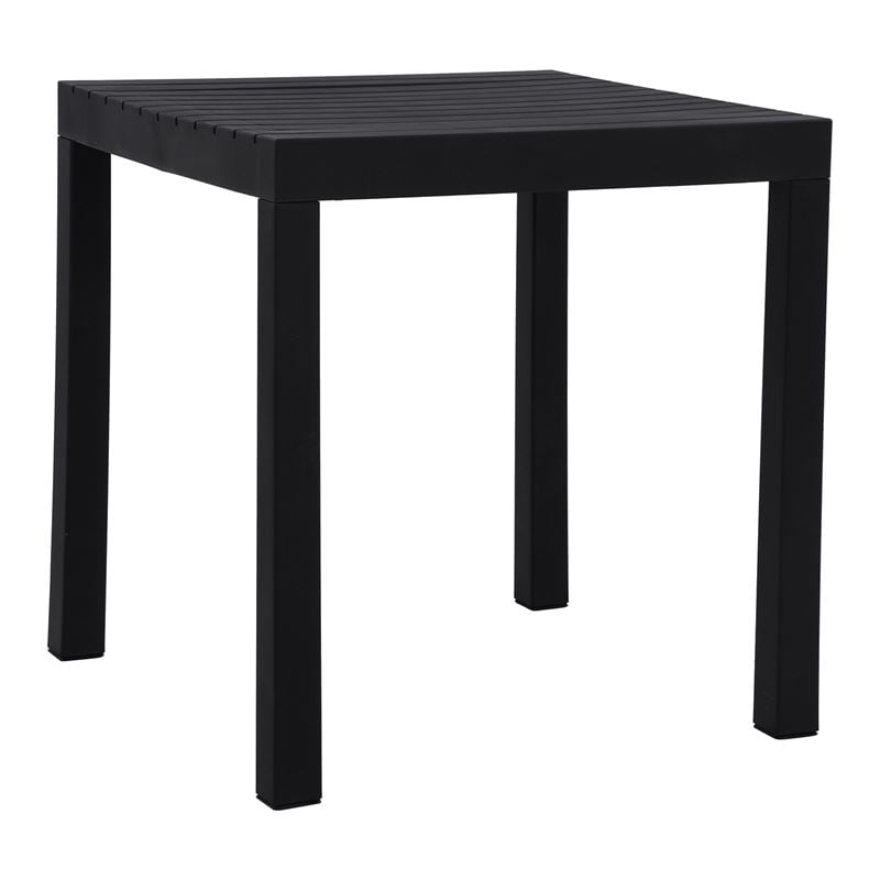 Τραπέζι Κήπου-Βεράντας Μέταλλο Βαφή Μαύρο, PP-UV Μαύρο 1