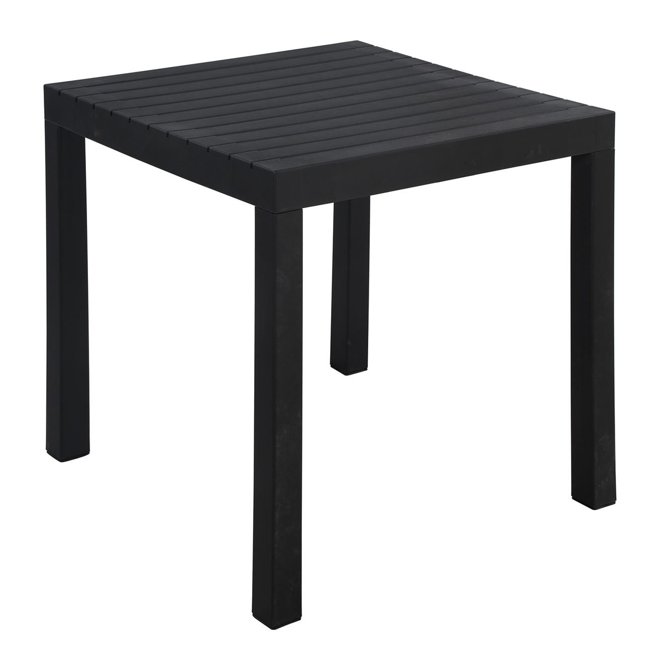 Τραπέζι Κήπου-Βεράντας Μέταλλο Βαφή Μαύρο, PP-UV Μαύρο 3