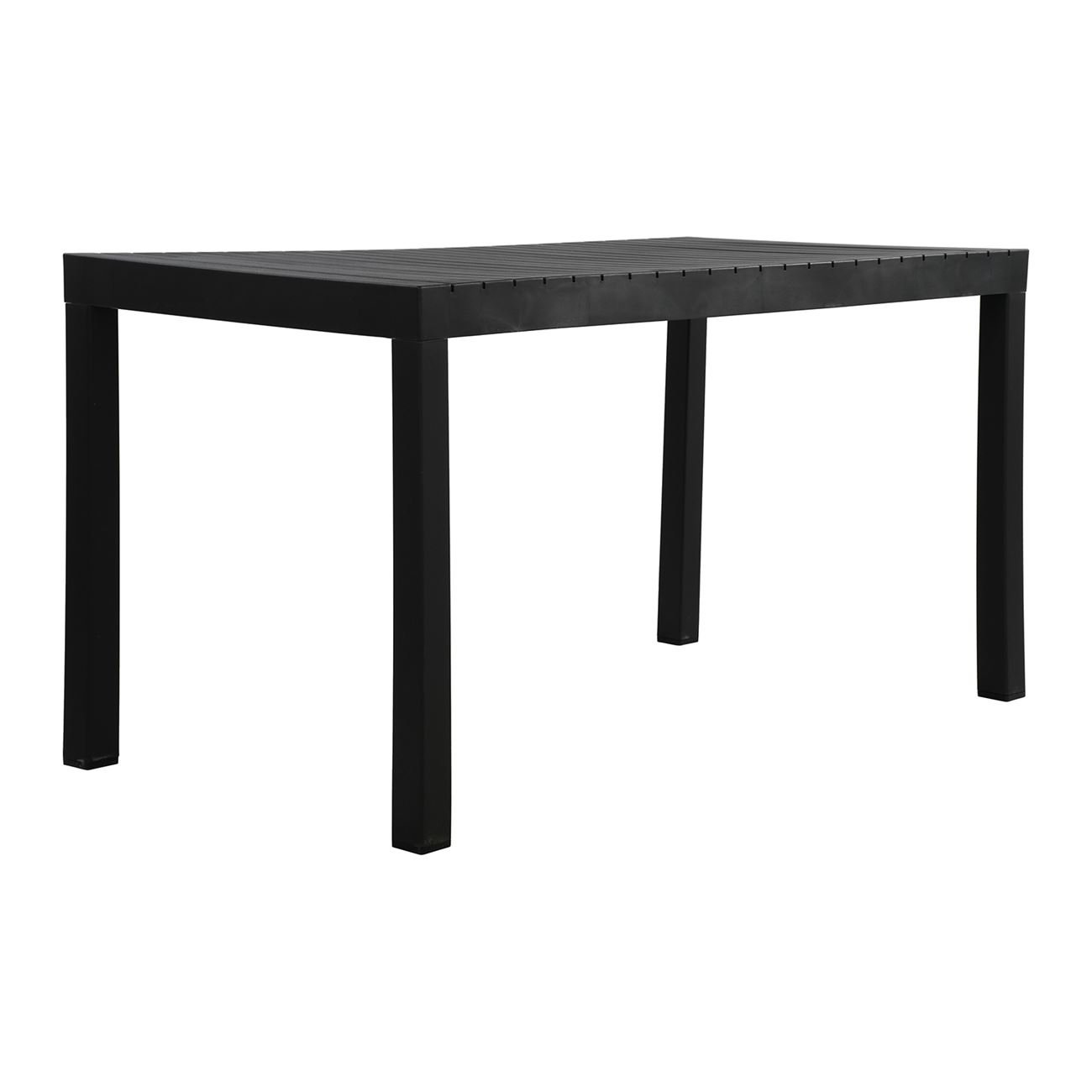 Τραπέζι Κήπου-Βεράντας Μέταλλο Βαφή Μαύρο, PP-UV Μαύρο 2