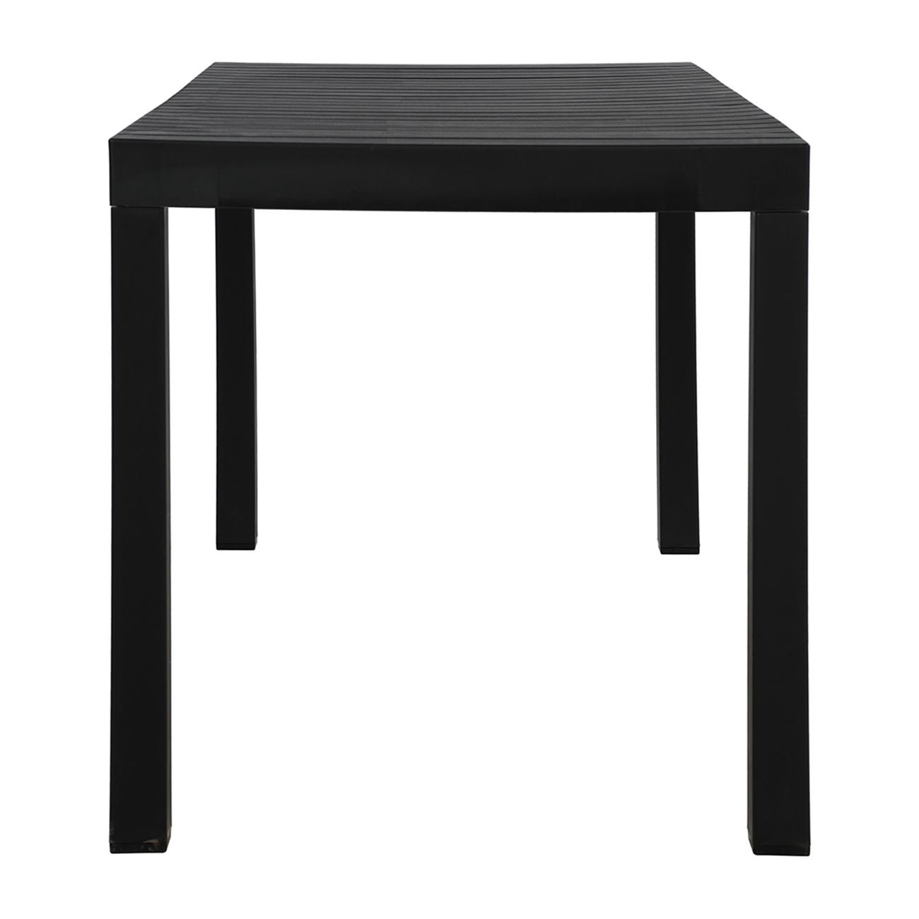 Τραπέζι Κήπου-Βεράντας Μέταλλο Βαφή Μαύρο, PP-UV Μαύρο 4