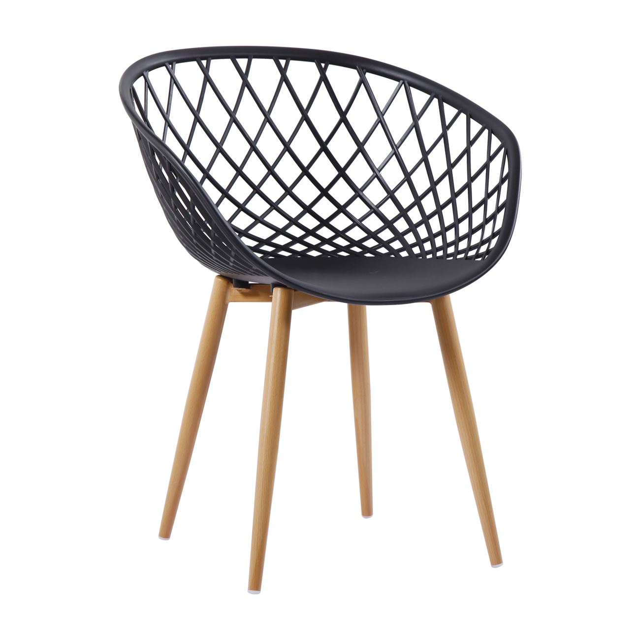 Πολυθρόνα Μέταλλο Βαφή Φυσικό, PP-UV Μαύρο (εκτός συσκευασίας) 2