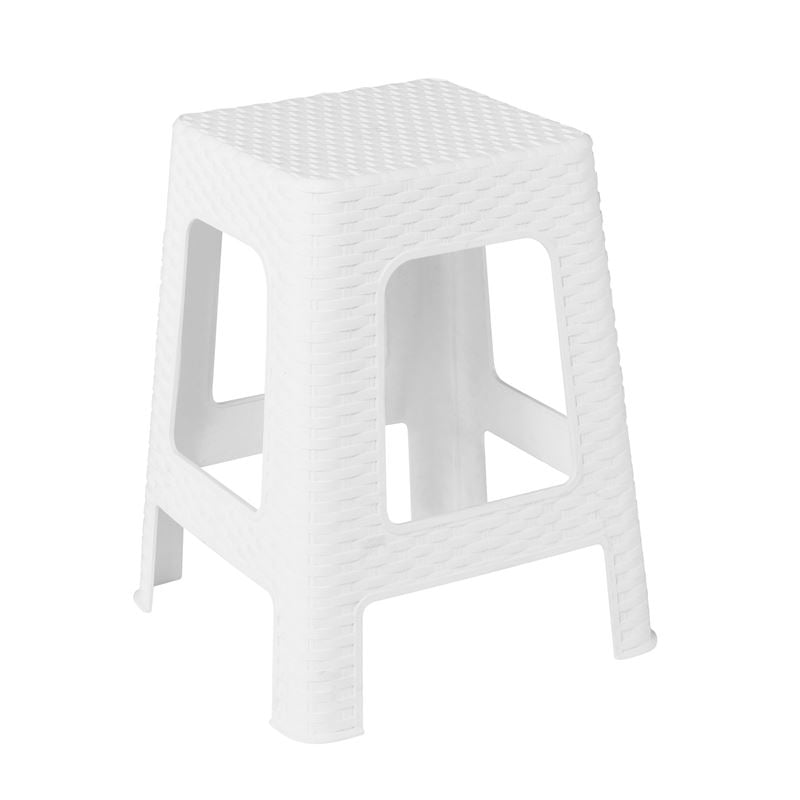 Σκαμπό Βοηθητικό Κήπου- Μπάνιου Στοιβαζόμενο, PP Απόχρωση Άσπρο 1