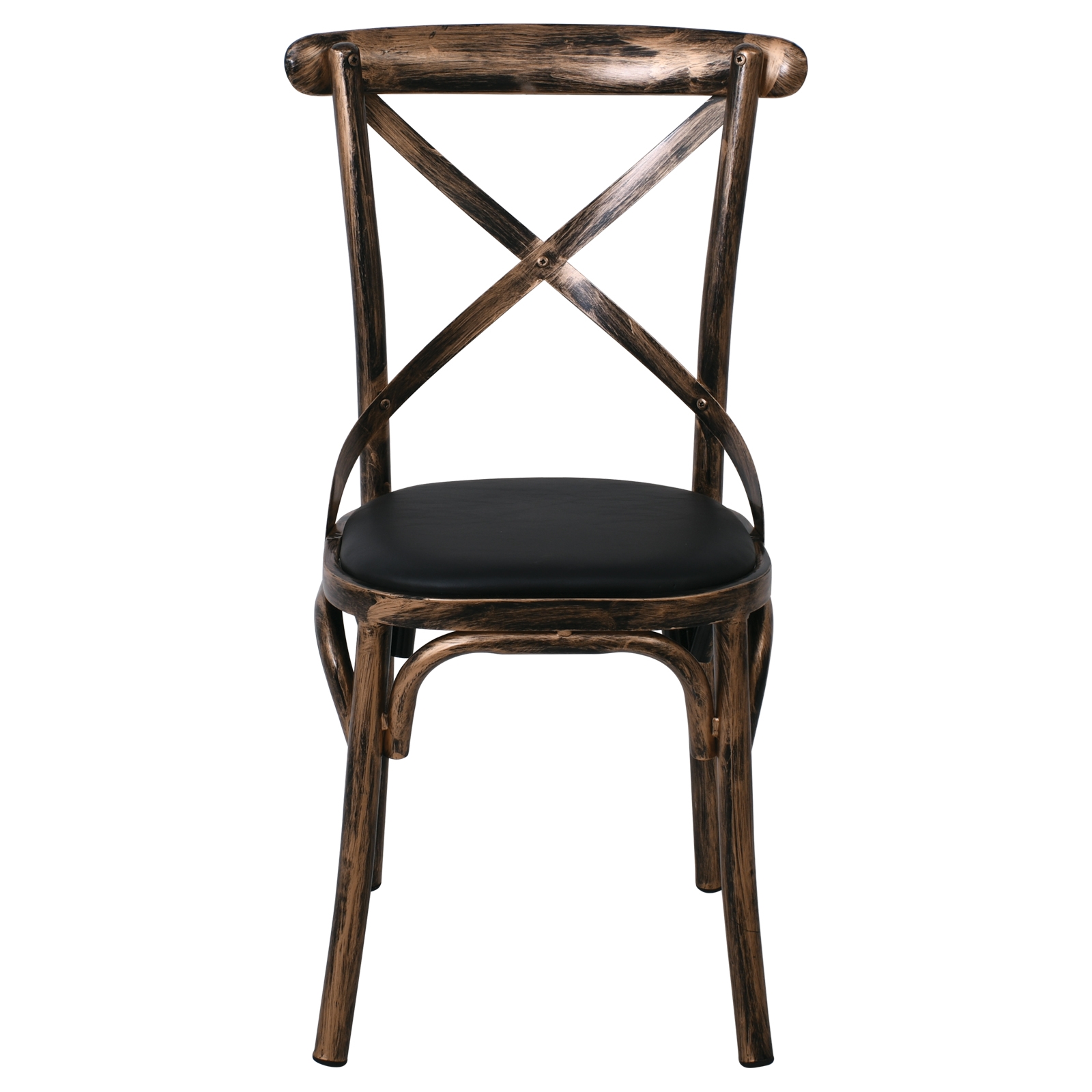 Καρέκλα Μέταλλο Βαφή Black Gold / PU Μαύρο 3