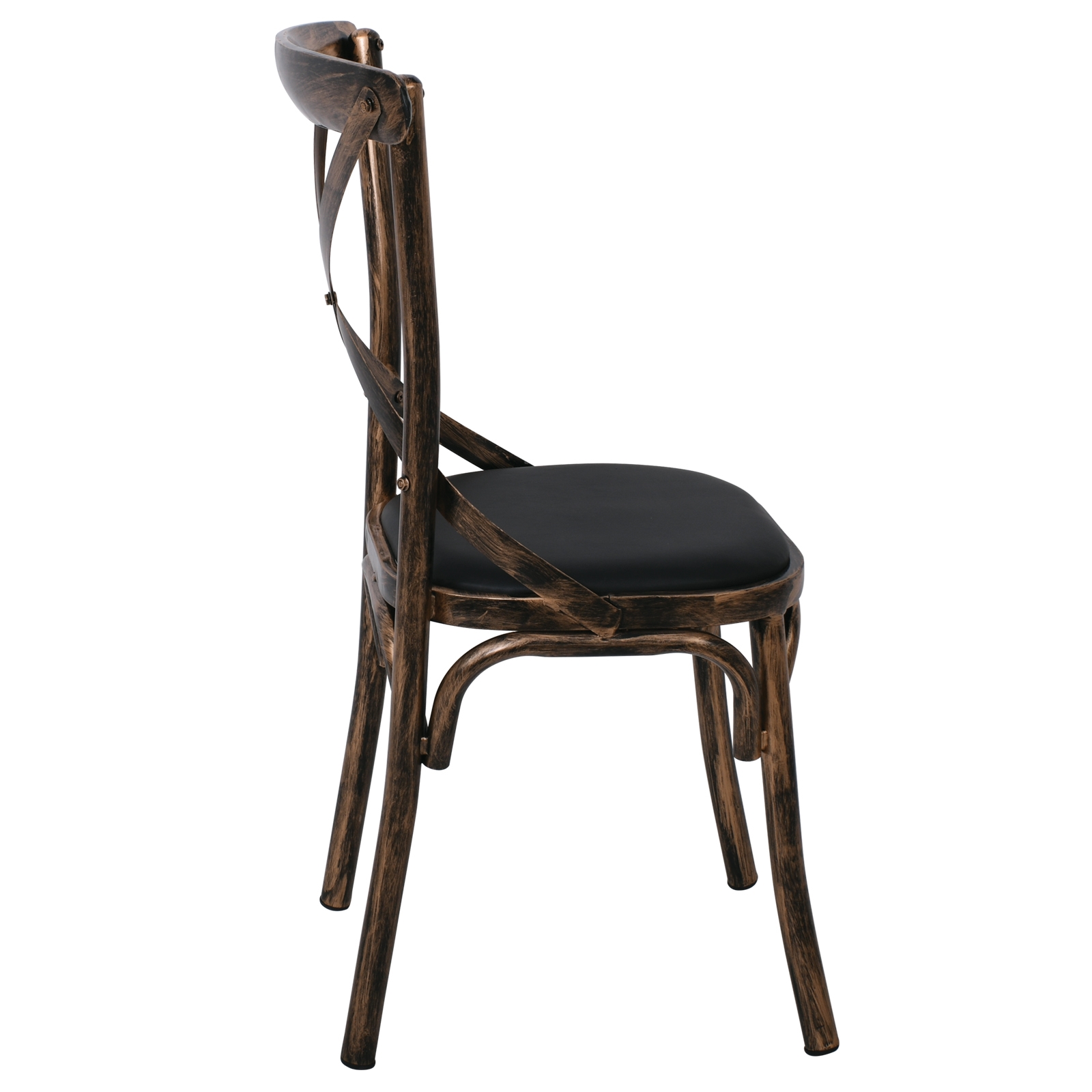 Καρέκλα Μέταλλο Βαφή Black Gold / PU Μαύρο 4