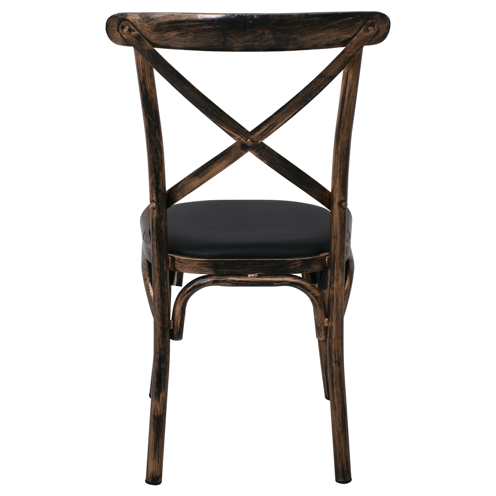 Καρέκλα Μέταλλο Βαφή Black Gold / PU Μαύρο 5