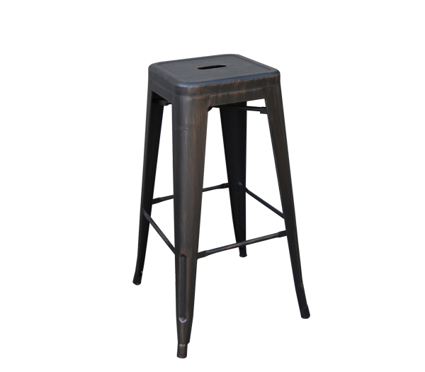 Σκαμπώ Bar Μεταλλικό Antique Black 2
