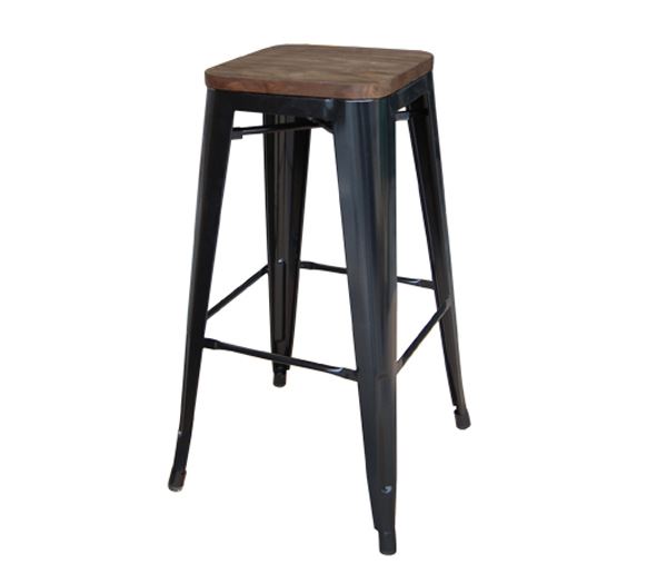 Wood Dark Oak σκ.Bar Μεταλλικό Μαύρο 1