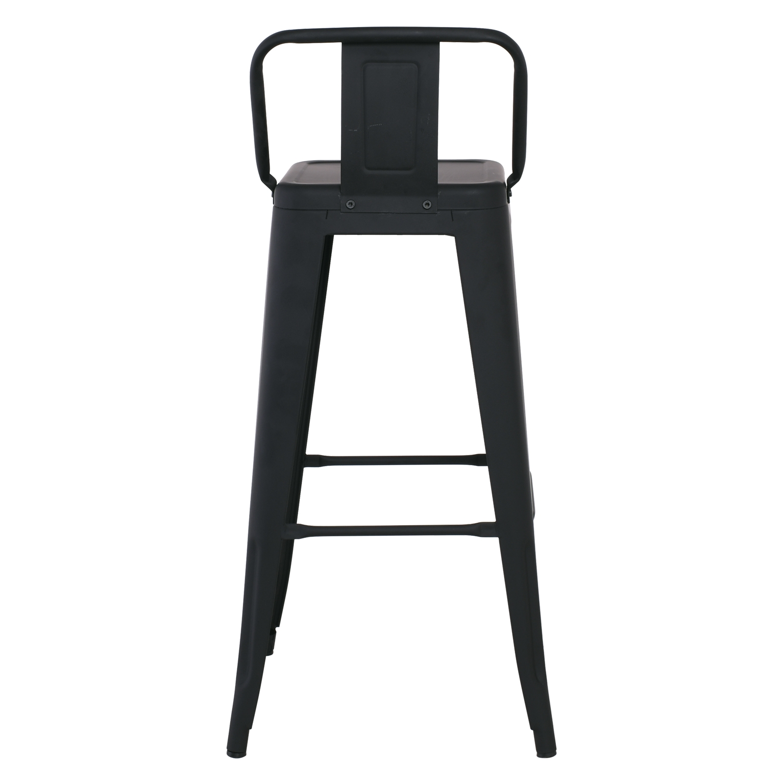 Σκαμπώ BAR Με Πλάτη Steel Μαύρο (extra Matte) 6