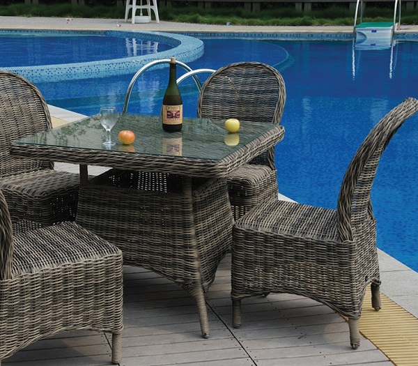 Καρέκλα Φ5mm Round Wicker Grey/Brown 3