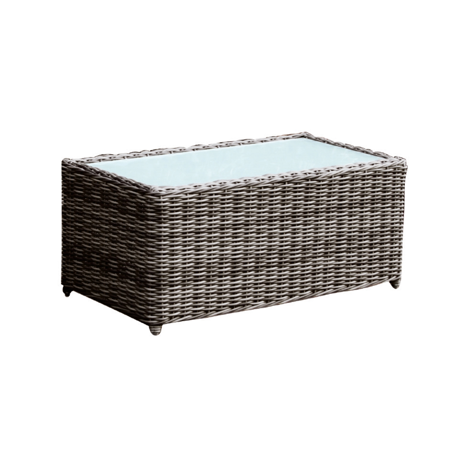 Τραπεζάκι Σαλονιού Κήπου Αλουμίνιο - Wicker Grey Brown 2