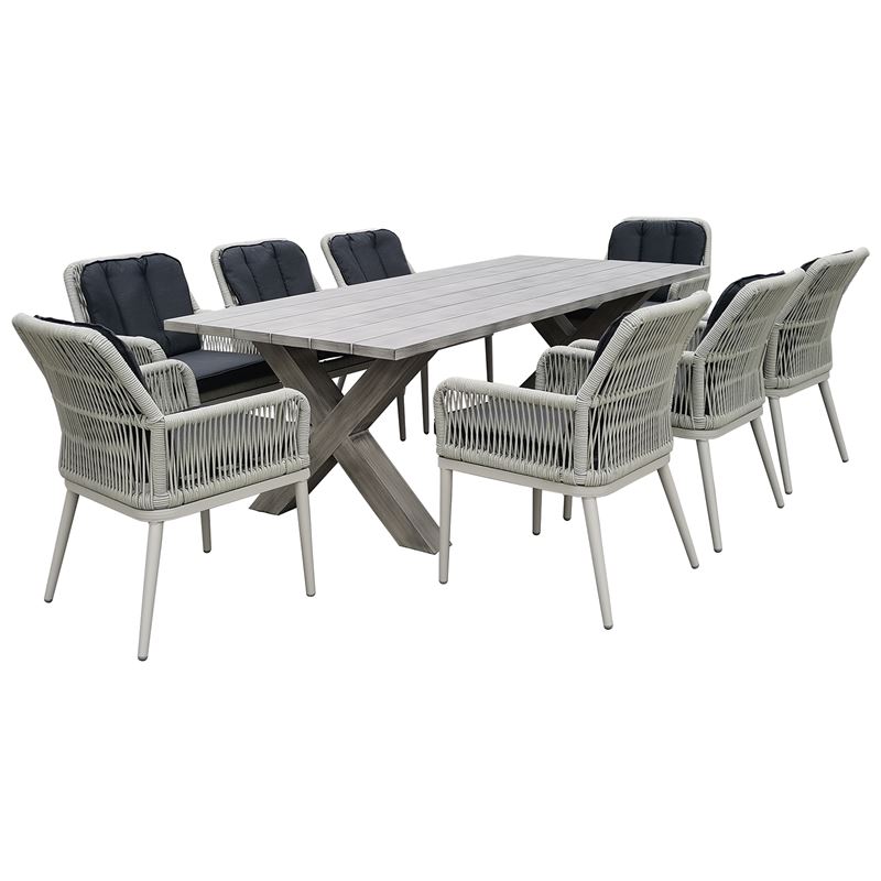 Τραπέζι Dining Κήπου-Βεράντας ALU Grey 1
