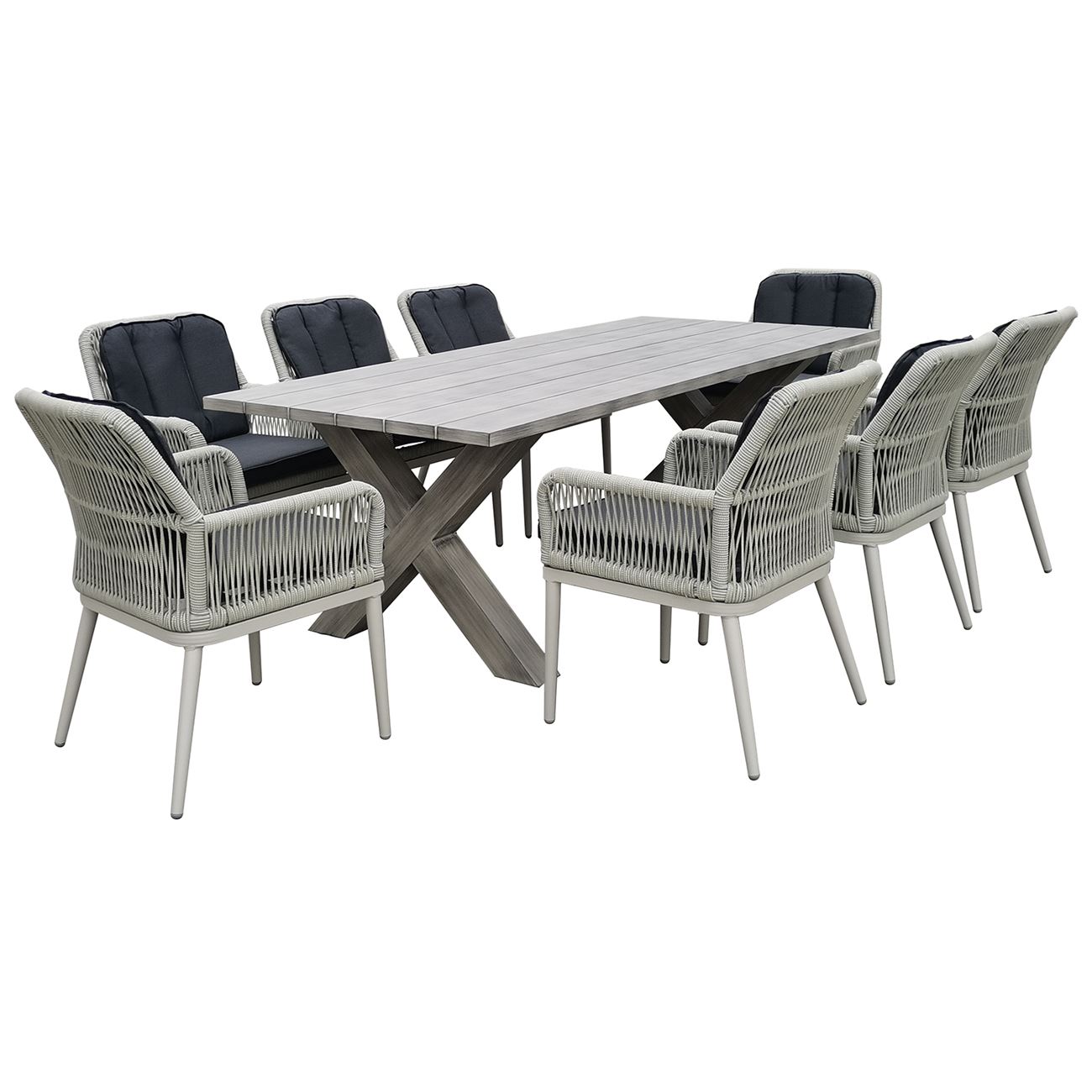 Τραπέζι Dining Κήπου-Βεράντας ALU Grey 2