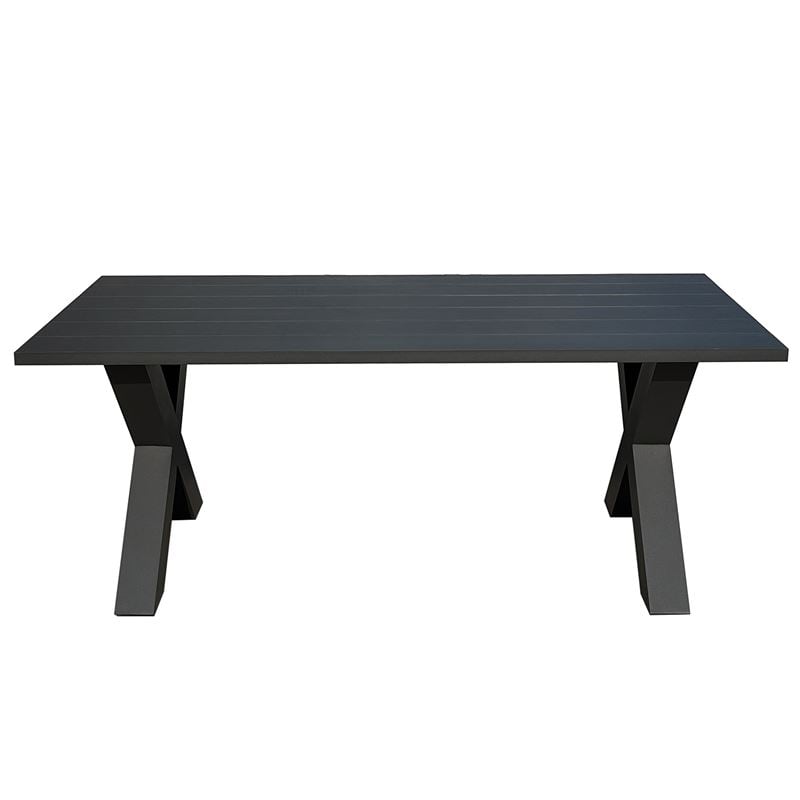 Τραπέζι Dining Κήπου-Βεράντας ALU Ανθρακί 1