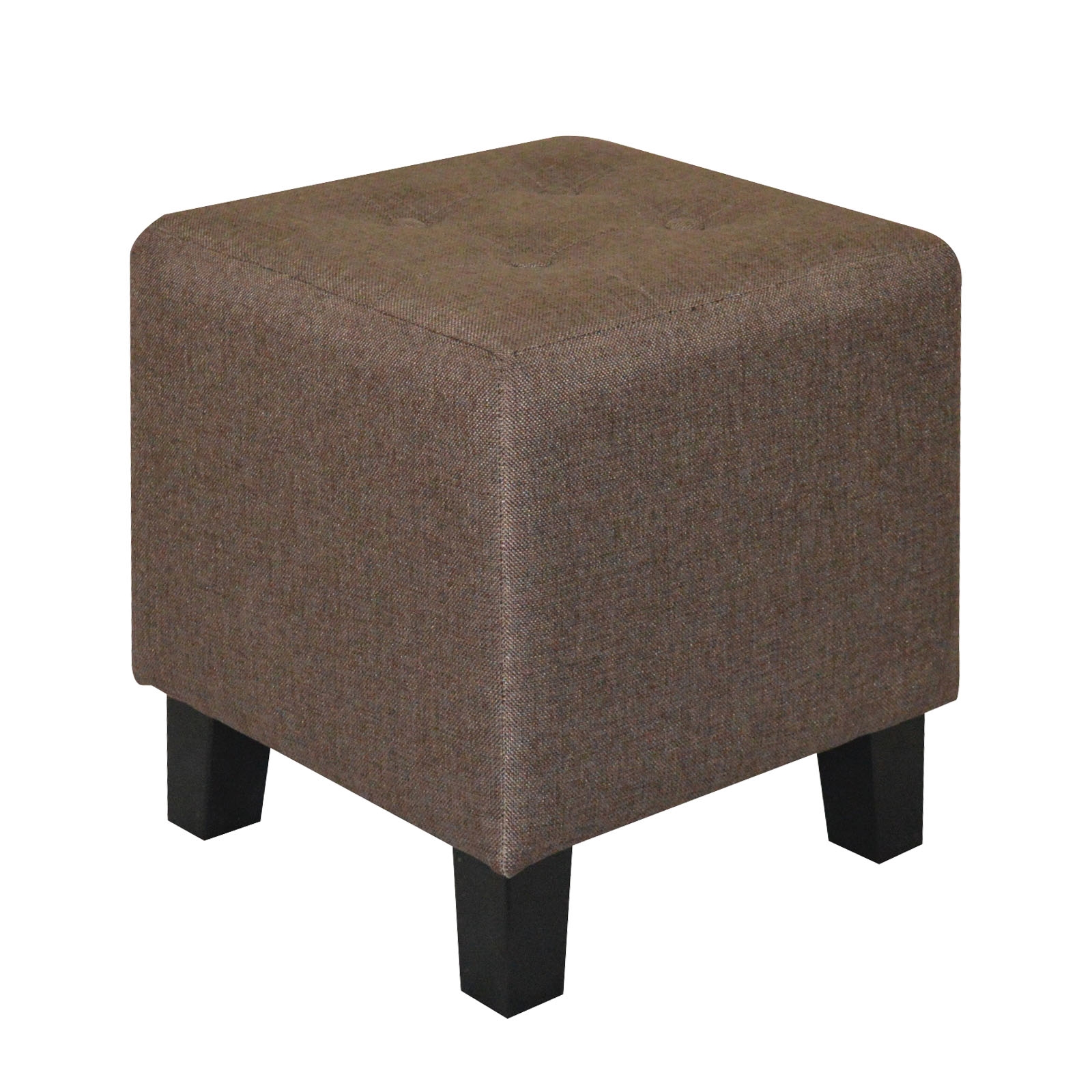 Σκαμπώ Βοηθητικό Ύφασμα Σκούρο Καφέ 2