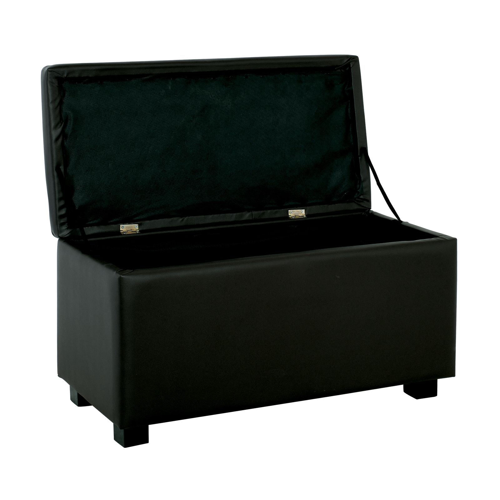 Σκαμπώ Αποθηκευτικό Ταμπουρέ - PU Μαύρο 3