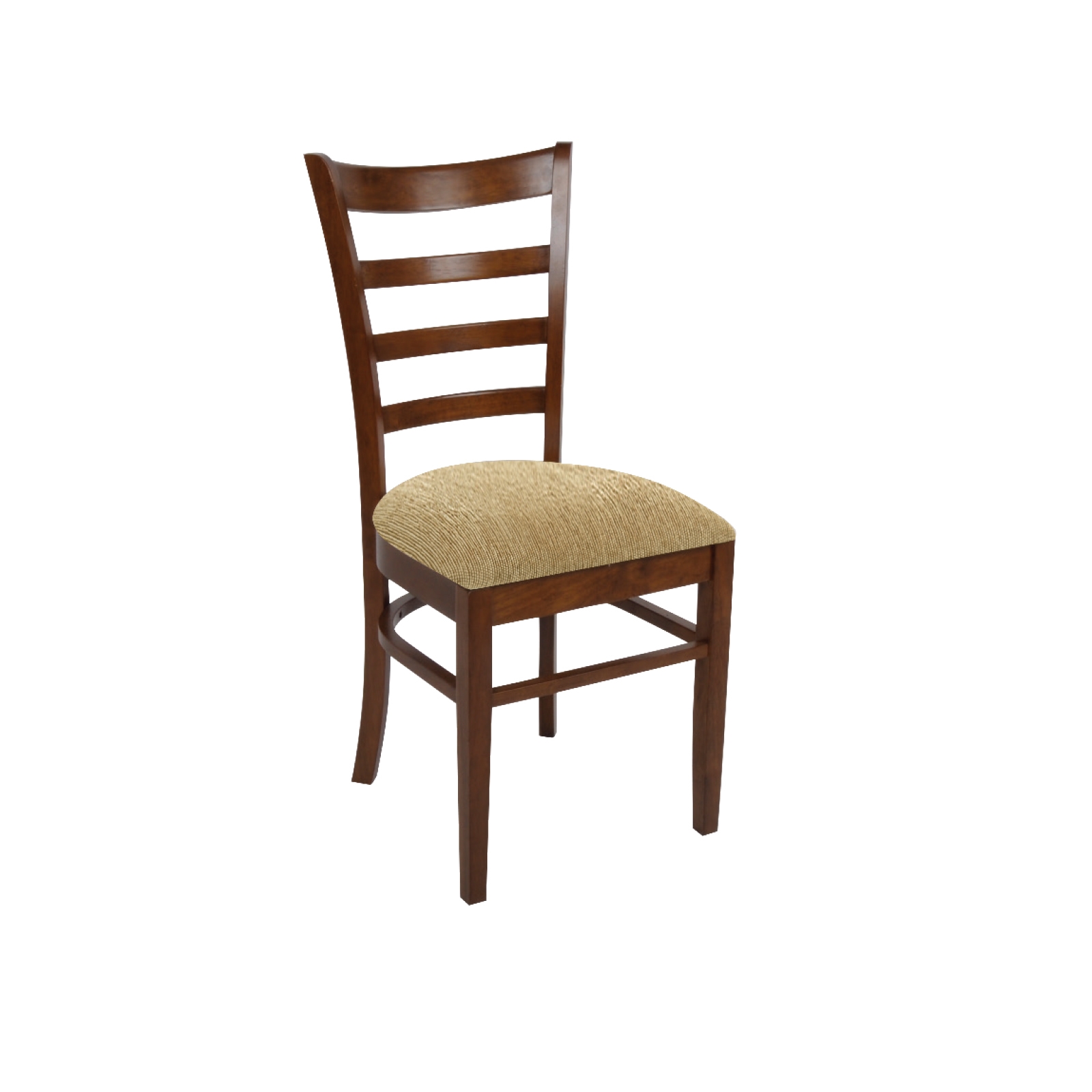 Καρέκλα Καρυδί / Ύφασμα Μπεζ 2