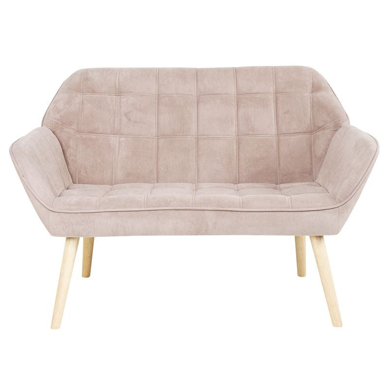 Καναπές 2θ - Σαλονιού - Καθιστικού, Φυσικό, Ύφασμα Velure Ανοιχτό Καφέ, K/D 1