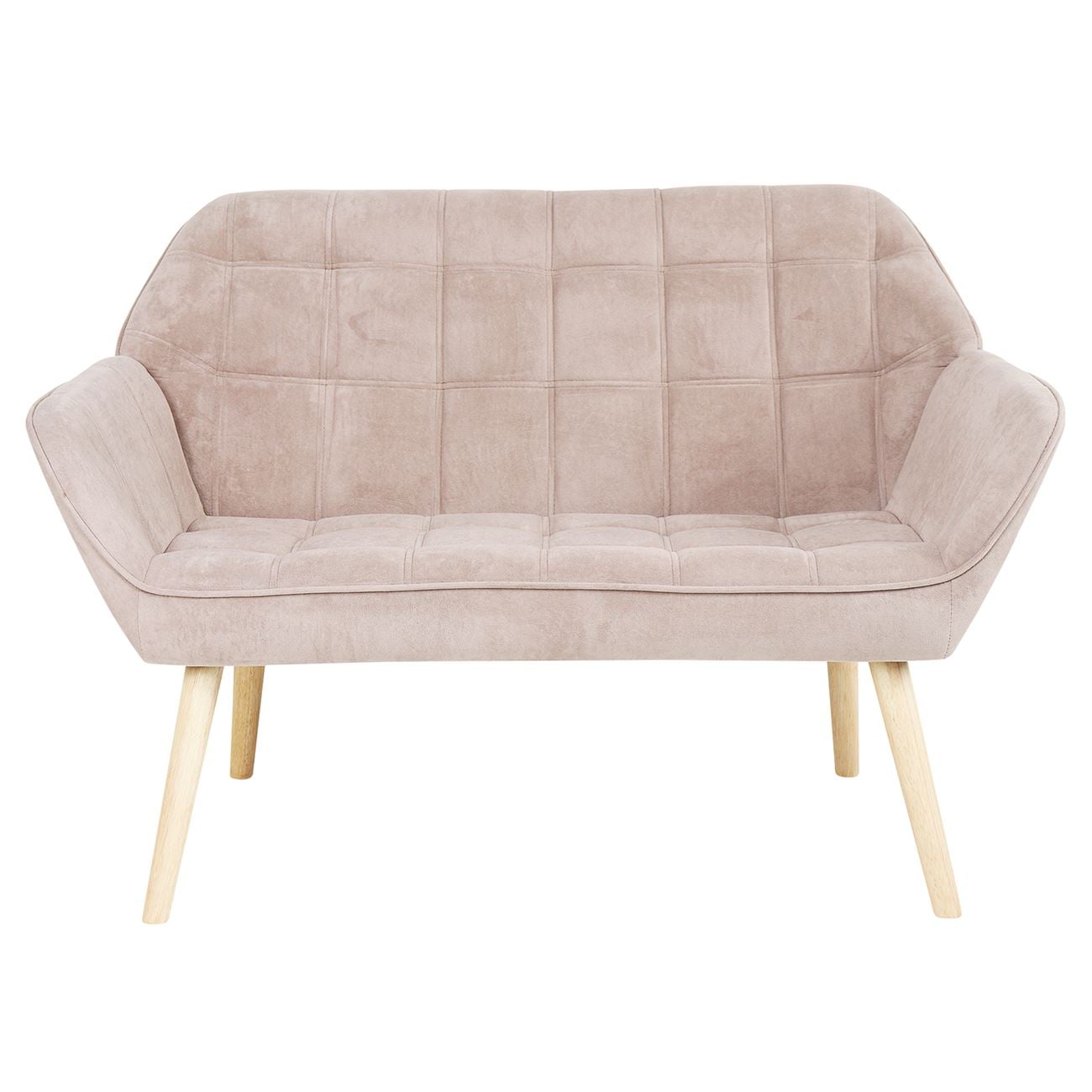 Καναπές 2θ - Σαλονιού - Καθιστικού, Φυσικό, Ύφασμα Velure Ανοιχτό Καφέ, K/D 2