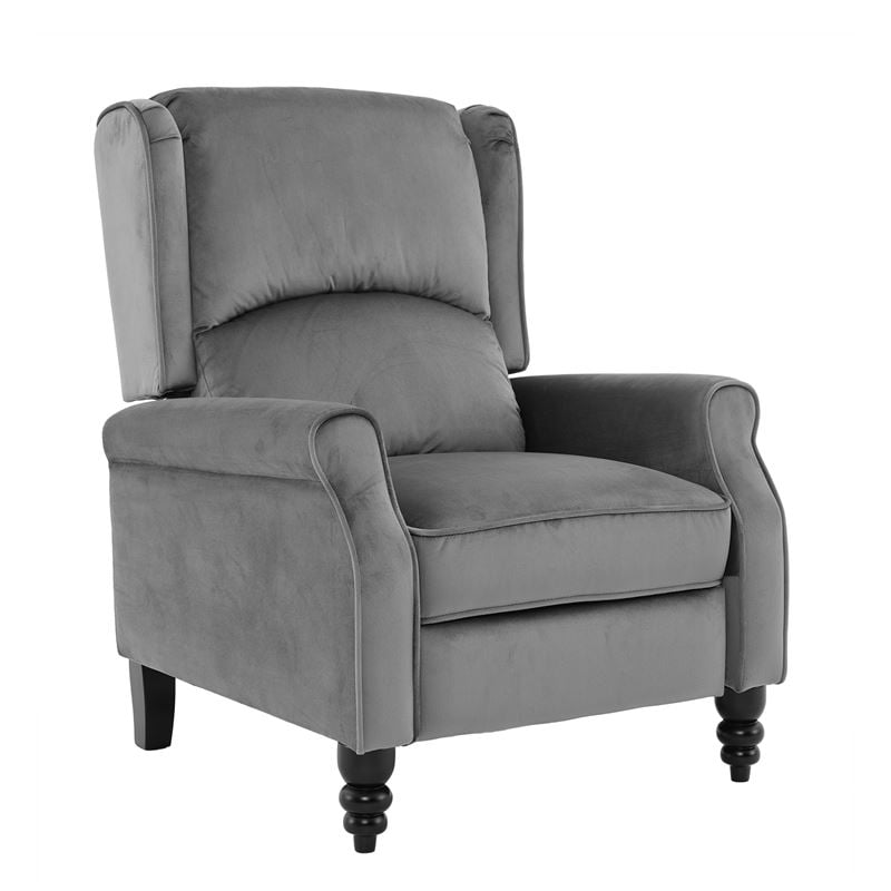 Relax Πολυθρόνα Μπερζέρα Σαλονιού, Καθιστικού, Ύφασμα Velure Γκρι 1