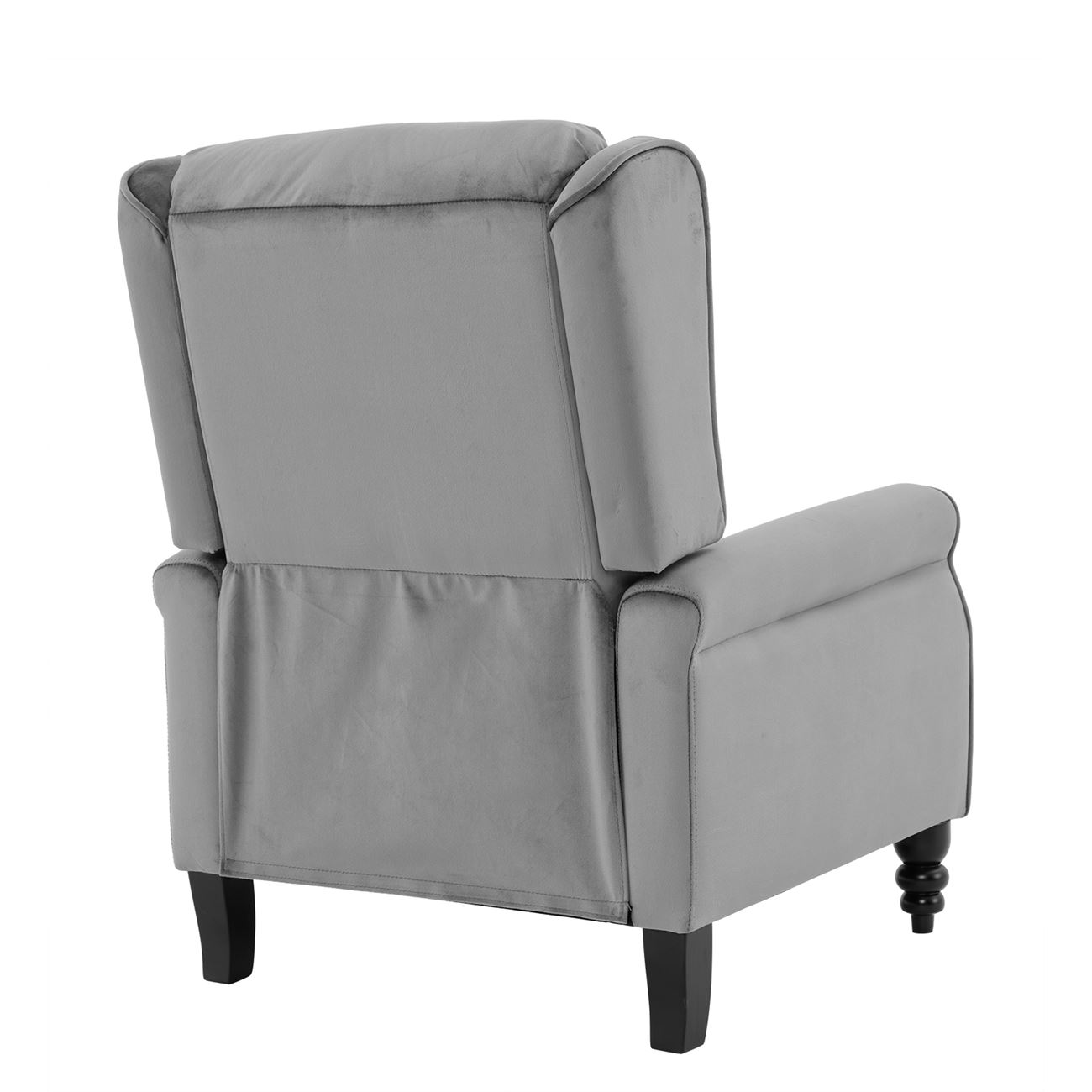Relax Πολυθρόνα Μπερζέρα Σαλονιού, Καθιστικού, Ύφασμα Velure Γκρι 4
