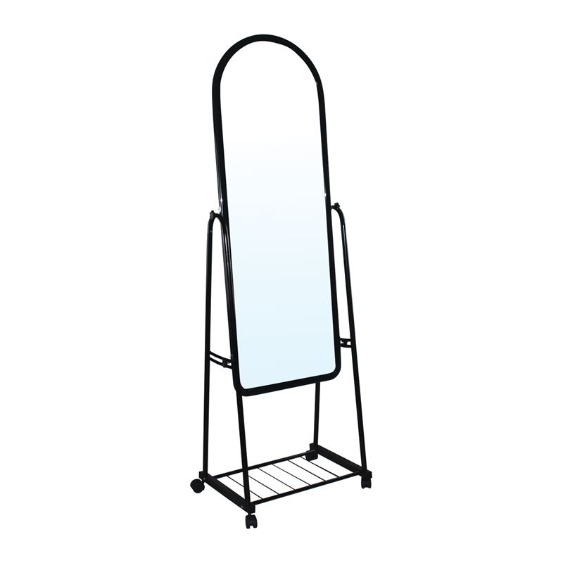 Big Καθρέπτης Δαπέδου Μέταλλο Βαφή Μαύρο 1