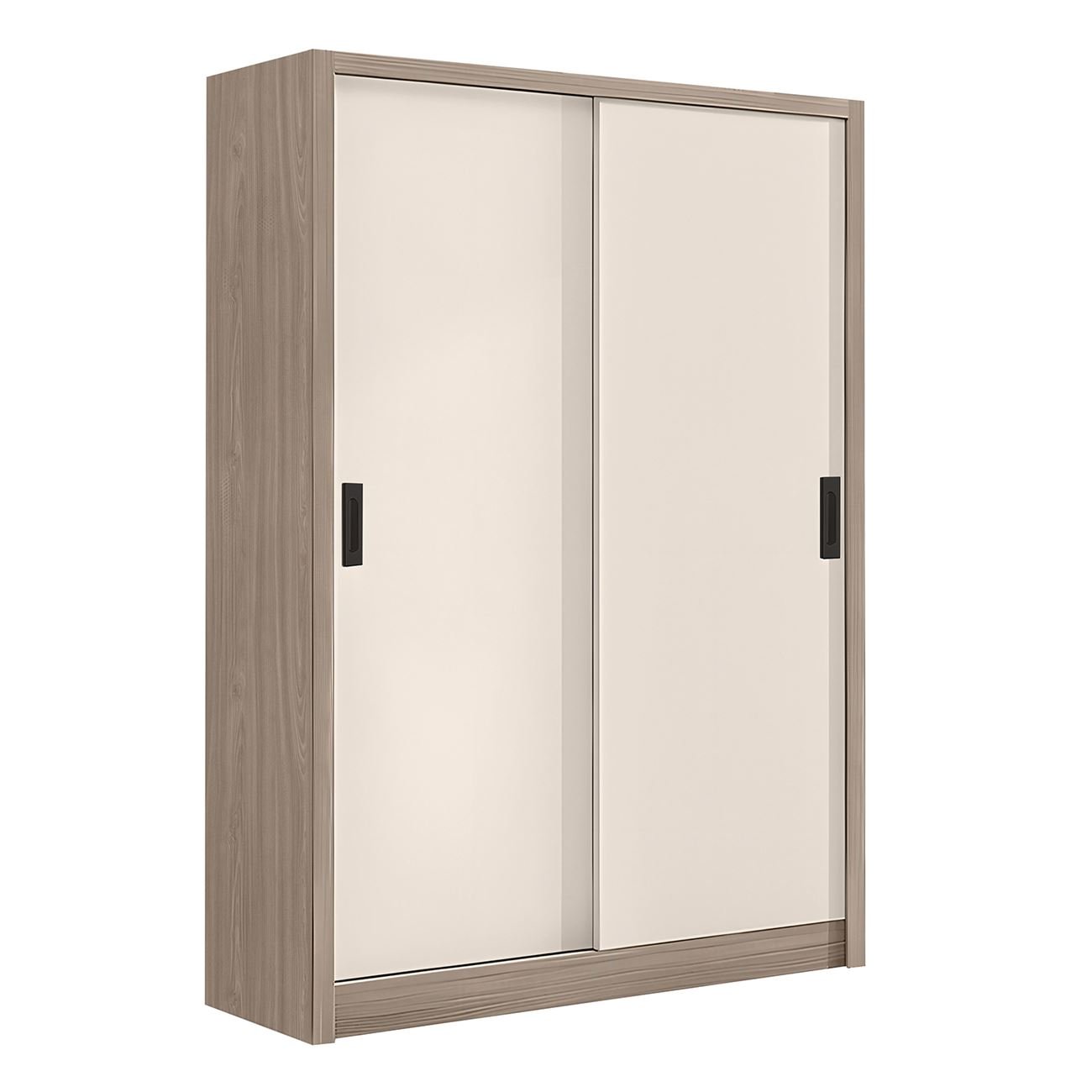 Ντουλάπα Δίφυλλη -Συρόμενη, Αποχρώσεων Sonoma Oak & Cream 2