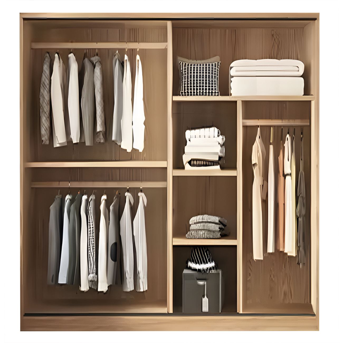 Ντουλάπα Δίφυλλη -Συρόμενη, Απόχρωση Sonoma Oak 3