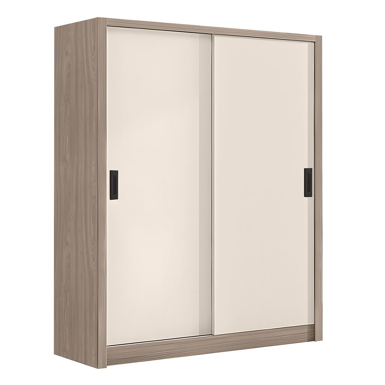 Ντουλάπα Δίφυλλη -Συρόμενη, Αποχρώσεων Sonoma Oak & Cream 2