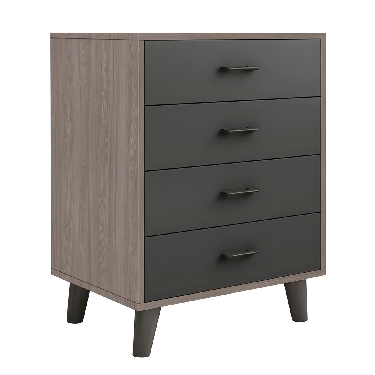 Συρταριέρα, με 4 Συρτάρια, Απόχρωση Sonoma Oak-Grey 2